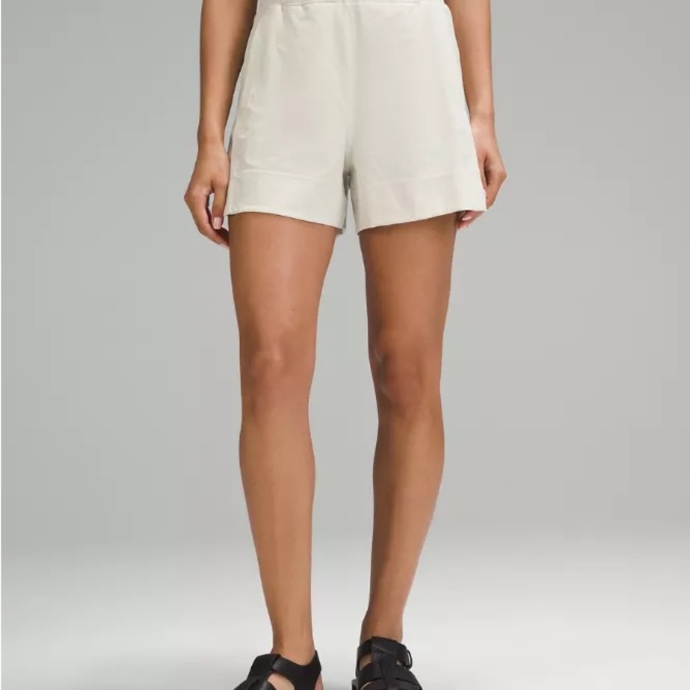 lululemon athletica High Waist Cream Shorts